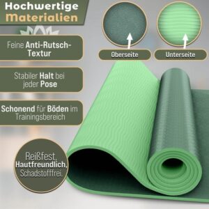 RE:Sport Yogamat, ftalaatvrij, antislip, 183 x 61 x 0,6 cm, met draagriem