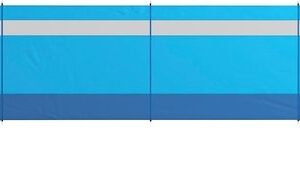 Outsunny Camping Windscherm van Polyester, Staal 725L x 140H cm Blauw