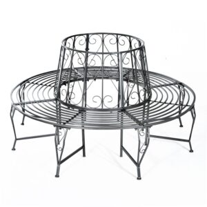 Outsunny ronde 360° boombank van metaal ∅160 cm