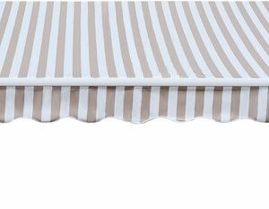 Outsunny Aluminium, Metaal, Polyester - Beige + Wit - L295 x B245 cm - Zonnescherm