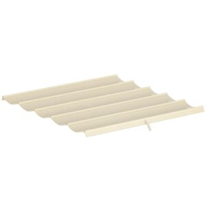 Outsunny vervangend waterdicht dak voor 3x3 m pergola, crème wit, 250 x 255 cm