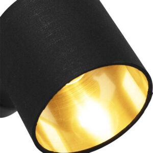 REALITY TOMMY Spot - Zwart - goudkleur - excl.1xE14 - IP20