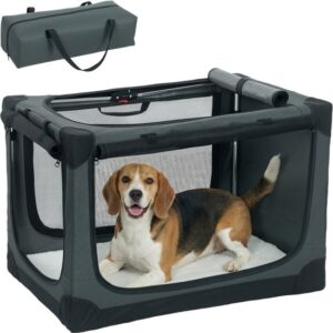 PawHut Dierenvervoer Tas - 600D Oxford, RVS - 76L x 54B x 54H cm - Groen