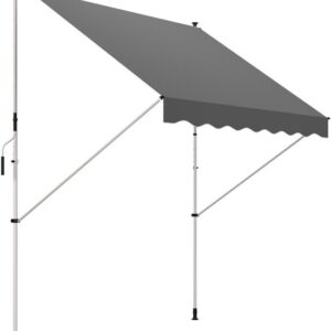 Outsunny - Luifel met Zwengel - 3 x 1,5 m - Grijs