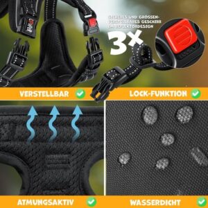 LOVPET® Reflecterende Hondentuigje maat XS - No pull & choke Hondenharnas - Anti-trek tuig