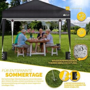 2x Antraciet Zijwand voor Partytent 3x3m & 3x6m - Waterdicht en UV-bestendig