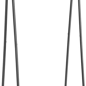 Stalen kledingrek met kapstok en plank, eenvoudig voor slaapkamer, hal of zolder, 92,5 x 33,5 x 153