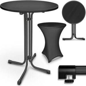tillvex® Gastro statafel, inklapbaar, 70 cm diameter, met hoes, weerbestendig, voor binnen en buiten