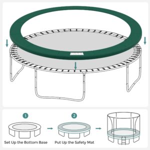 SONGMICS Vervangend trampoline-veiligheidspad, 4,3 m, donkergroen, UV-bestendig, scheurbestendig