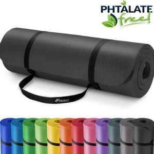 Sens Design Yogamat - Fitnessmat - 185x60 cm - 1,5 cm dik - Zwart