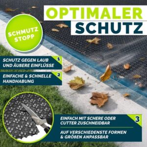 tillvex® Elite Rond Zonnedoek 427 cm | Snijdbare Premium Zonnefolie voor Zwembadverwarming