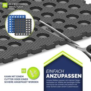 tillvex® Pool Bodembeschermingsmat 4 stuks met gaten 51x51cm voor zwembad en peuterbadje
