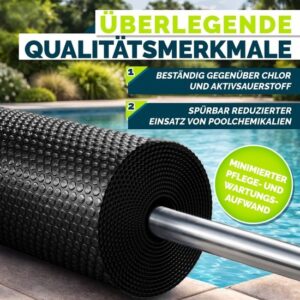 Tillvex Premium Zonnezeil voor Zwembad, 600 x 400 cm, 400 µm, op maat te snijden