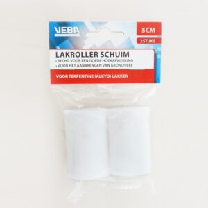 Lakroller - Schuim - 5 cm - 2 Stuks