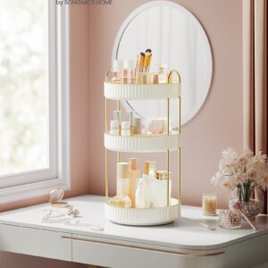 SONGMICS Make-up Organizer, Roterend, 3 Niveaus, Verstelbaar