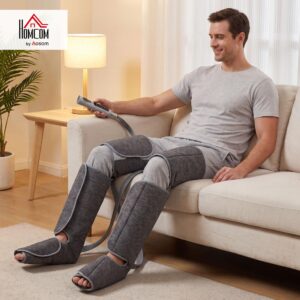 HOMCOM Beenmassageapparaat met warmte en luchtcompressie, 2 warmtestanden