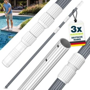 Tillvex telescoopstang voor zwembad, 1,20-3,60 m, aluminium, 3-delig, antraciet