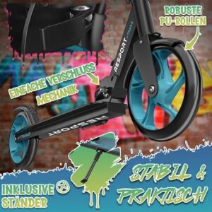 RE:SPORT Citystep Kinder- en Volwassenenstep - Inklapbaar, Verstelbaar, Tot 100kg, Met Bel