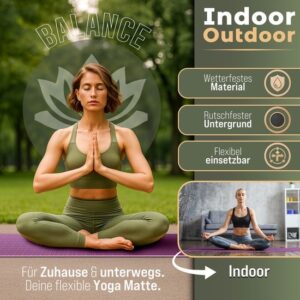 RE:Sport Yogamat, ftalaatvrij, antislip, 183 x 61 x 0,6 cm, met draagriem