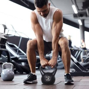 HOMCOM Kettlebell van kunststof, 27L x 21B x 31H cm, zwart