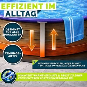 tillvex® Premium Zwembad Onderlaag 330x230 cm Geotextiel 400g/m² | Scheurbestendig Bodemvlies
