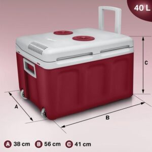 Tillvex Elektrische Koelbox 40L met Wielen | Mini-koelkast 230V en 12V voor Auto en Camping