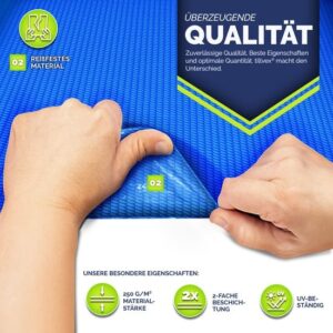 tillvex® Premium Bodemmat voor Zwembaden 295 x 206 cm - UV-bestendig en scheurbestendig
