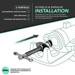 TRESKO® 23-delige remzuigerterugsteller set met handschoenen voor remwerkzaamheden