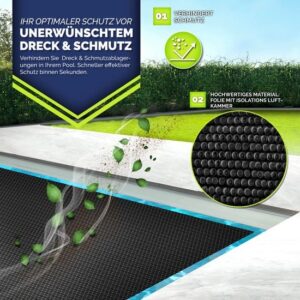 Tillvex Premium Zonnezeil voor Zwembad, 400 µm, 450 x 220 cm, op maat snijdbaar