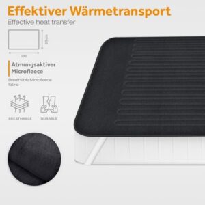 Sinnlein® fleece warmtedeken 190 x 80 cm met automatische uitschakeling en timerfunctie