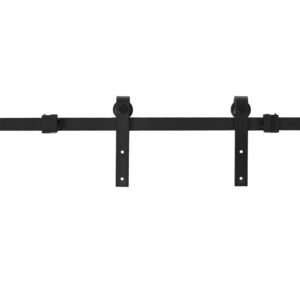 HOMCOM 183 cm schuifdeurset met vloergeleiding voor dubbele deuren