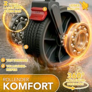 TRESKO® Opvouwbare bolderkar met dak en koelvak, tot 150 kg belastbaar