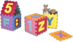 KIDUKU® 86-delige puzzelmat voor kinderen met cijfers en letters, 31,5 x 31,5 cm per stuk