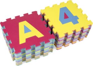 KIDUKU® 86-delige puzzelmat voor kinderen met cijfers en letters, 31,5 x 31,5 cm per stuk