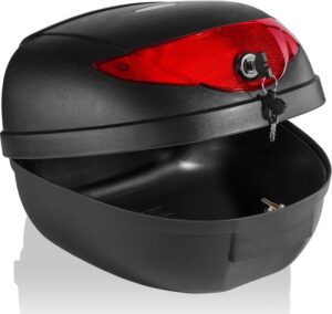 TRESKO® motor- en helmkoffer, 24 liter, universele topcase voor scooters en quads