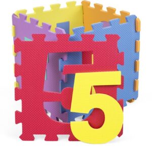KIDUKU® 86-delige puzzelmat voor kinderen met cijfers en letters, 31,5 x 31,5 cm per stuk