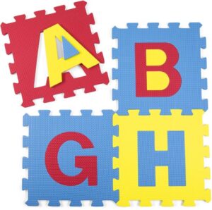KIDUKU® 86-delige puzzelmat voor kinderen met cijfers en letters, 31,5 x 31,5 cm per stuk