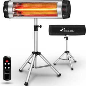 TRESKO Infrarood warmtestraler 2500 W met afstandsbediening, 3 warmtestanden, verstelbaar