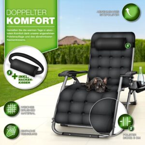 tillvex® Opvouwbare Ligstoel tot 200kg | Weerbestendig Zonnebed voor Tuin & Balkon