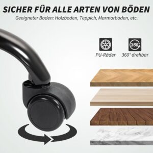 HOMCOM Bureaustoel Polyester 80L x 77B x 108-116H cm Koffiebruin