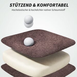 HOMCOM Bureaustoel Polyester 80L x 77B x 108-116H cm Koffiebruin