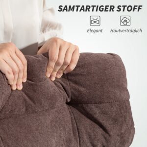 HOMCOM Bureaustoel Polyester 80L x 77B x 108-116H cm Koffiebruin