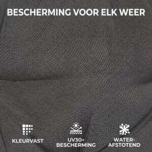Outsunny Set van 4 Donkergrijze Zitkussens voor Tuinstoelen met Hoge Rug
