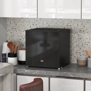 HOMCOM Vrieskist van Staal en Kunststof, 47L x 44,2B x 48,8H cm, Zwart