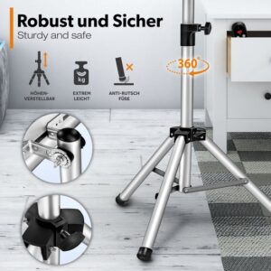 TRESKO Infrarood warmtestraler 2500 W met afstandsbediening, 3 warmtestanden, verstelbaar