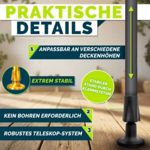 tillvex® Klemluifel, verticale zonwering, 100 x 310 cm, beige, met handslinger, zonder boren