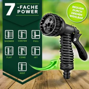 TRESKO® flexibele tuinslang 60m in zwart, verkrijgbaar in verschillende maten