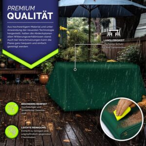 tillvex® Afdekzeil met ringen, 10 spanrubbers, 15 m touw, waterdicht en scheurvast, 650 g/m²