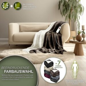 sinnlein® Elektrische Deken 160x120cm met Automatische Uitschakeling en 9 Temperatuurniveaus