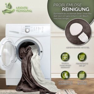 sinnlein® Elektrische Deken 160x120cm met Automatische Uitschakeling en 9 Temperatuurniveaus